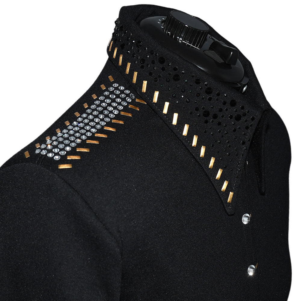 Show Clothes - Black and Gold Show Shirt (M) - Lisa Nelle