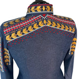 Show Clothes - Denim, Gold, Red and Black Show Shirt (L) - Lisa Nelle