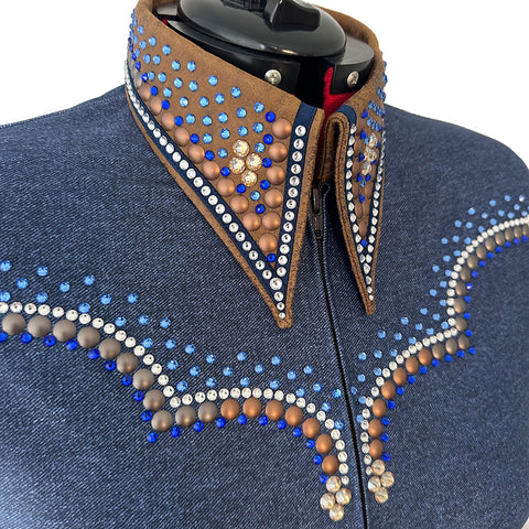 Denim and Leather Show Shirt (2X)