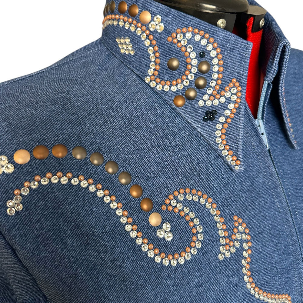 Denim Western Show Shirt (3X/4X)