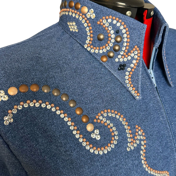 Denim Western Show Shirt (3X/4X)