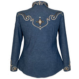 Denim Western Show Shirt (3X/4X)