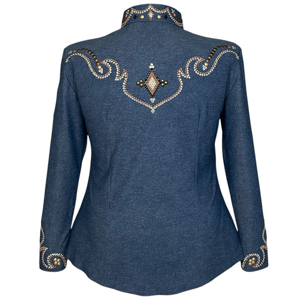 Denim Western Show Shirt (3X/4X)