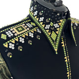 Show Clothes - Olive and Gold Show Shirt (S/M) - Lisa Nelle