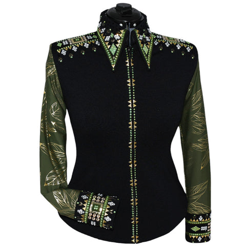 Olive and Gold Show Shirt (S/M)
