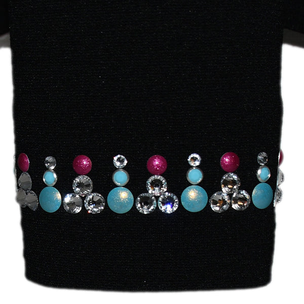 Show Clothes - Turquoise and Fuchsia Show Shirt (S) - Lisa Nelle