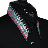 Show Clothes - Turquoise and Fuchsia Show Shirt (S) - Lisa Nelle