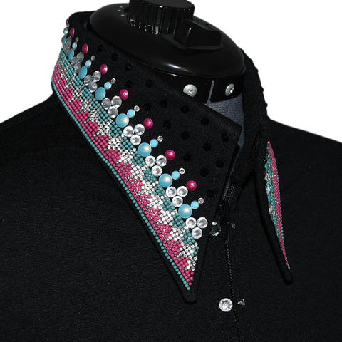 Turquoise and Fuchsia Show Shirt (S)