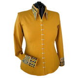 Show Clothes - Mustard, Teal and Black Show Shirt (XL/1X) - Lisa Nelle