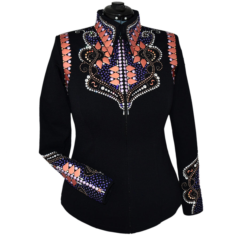 Show Clothes - Violet, Purple and Coral All Day Jacket (L) - Lisa Nelle