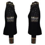 Show Clothes - Golden Faux Fringe Show Shirt - Lisa Nelle