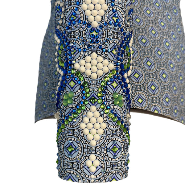Show Clothes - Blue and Green Show Shirt (XL) - Lisa Nelle