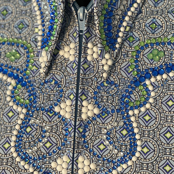 Show Clothes - Blue and Green Show Shirt (XL) - Lisa Nelle