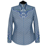 Show Clothes - Blue and Green Show Shirt (XL) - Lisa Nelle