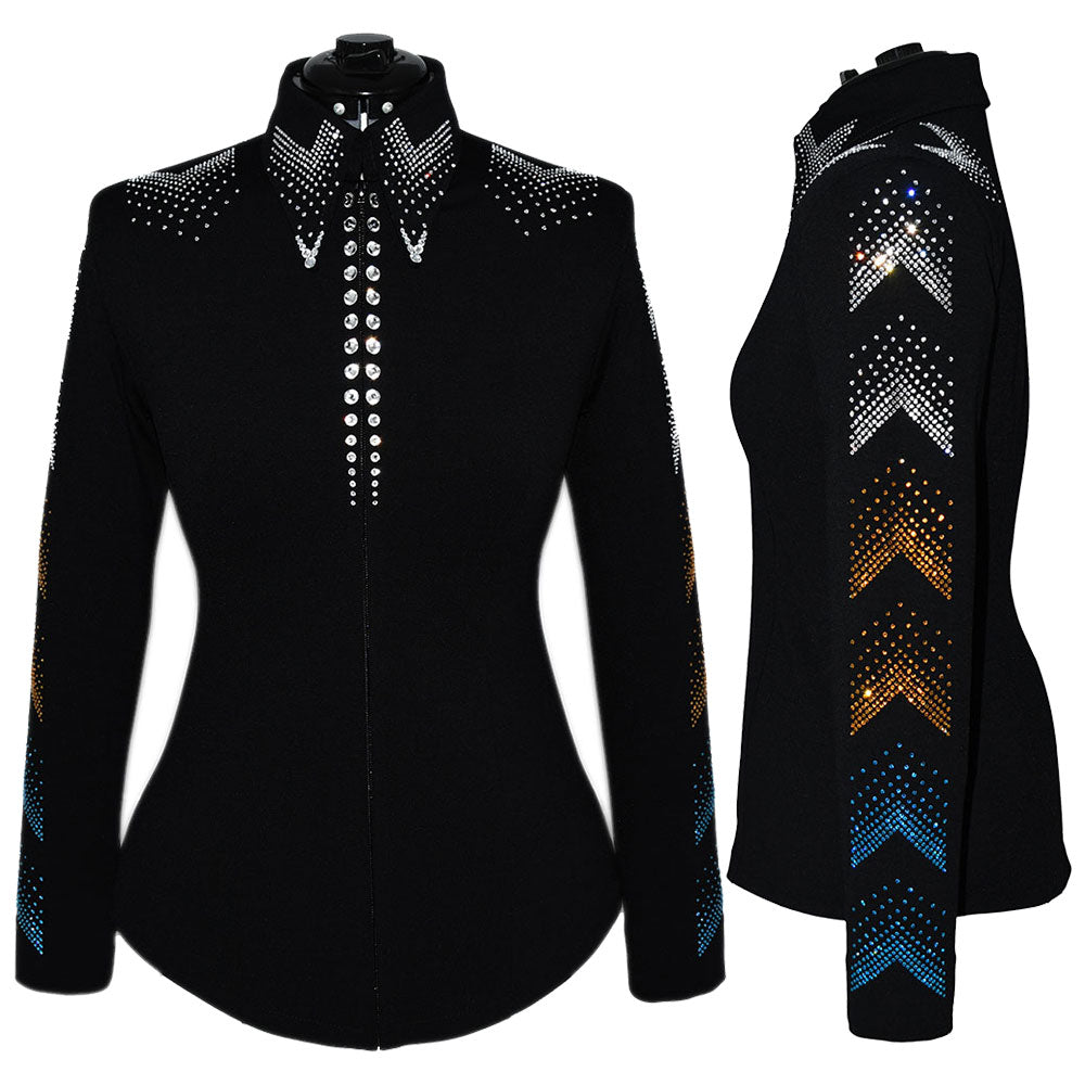 Show Clothes - Aqua Topaz Show Shirt (S/M) - Lisa Nelle