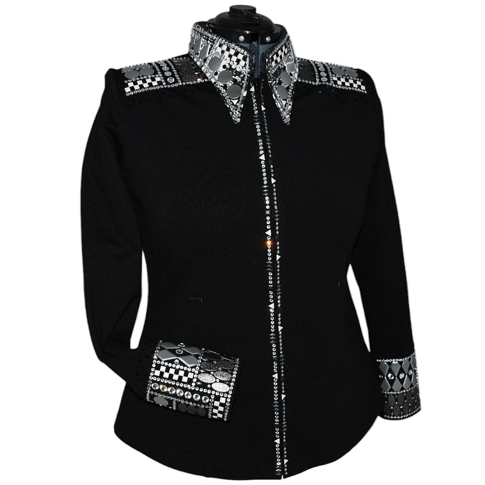 Show Clothes - Abstract Checker Board Show Jacket (1X) - Lisa Nelle