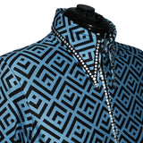 Show Clothes - Light Blue and Black Show Shirt (L) - Lisa Nelle