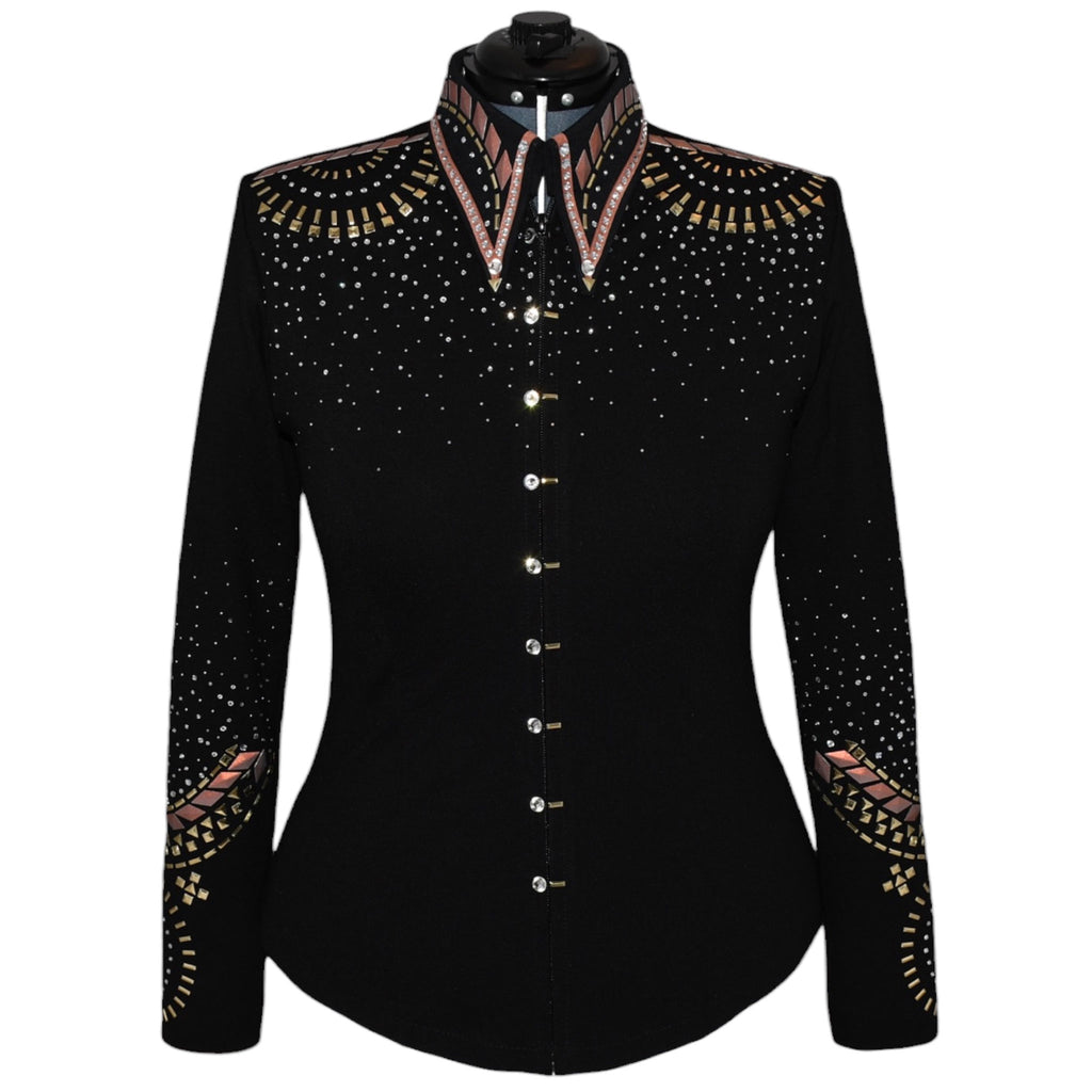Show Clothes - Rosé and Gold Show Shirt (L) - Lisa Nelle