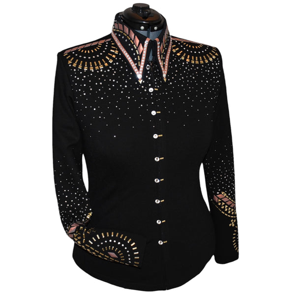 Show Clothes - Rosé and Gold Show Shirt (L) - Lisa Nelle