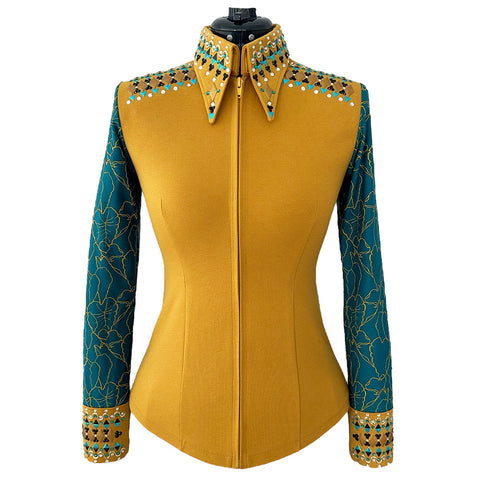 Golden Teal Show Shirt (XS/S)