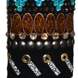 Turquoise and Brown Fringe Show Shirt (L)