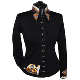 Show Clothes - Red, Gold and Blue Show Shirt (S/M) - Lisa Nelle