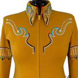 Show Clothes - Golden Fringe Show Shirt (1X) - Lisa Nelle