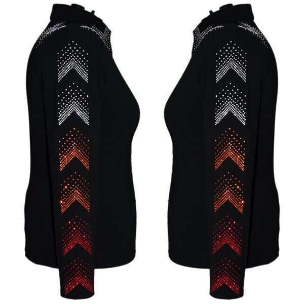 Show Clothes - Fire Chevron Show Shirt (1X/2X) - Lisa Nelle