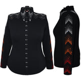 Show Clothes - Fire Chevron Show Shirt (1X/2X) - Lisa Nelle