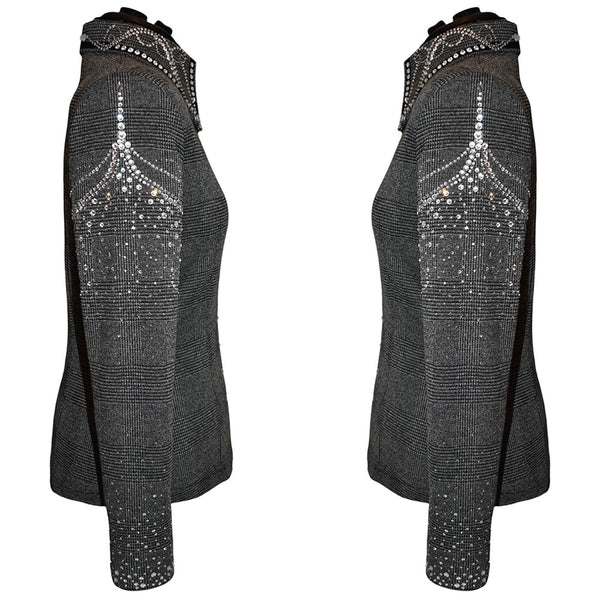 Houndstooth Plaid Show Shirt (M)