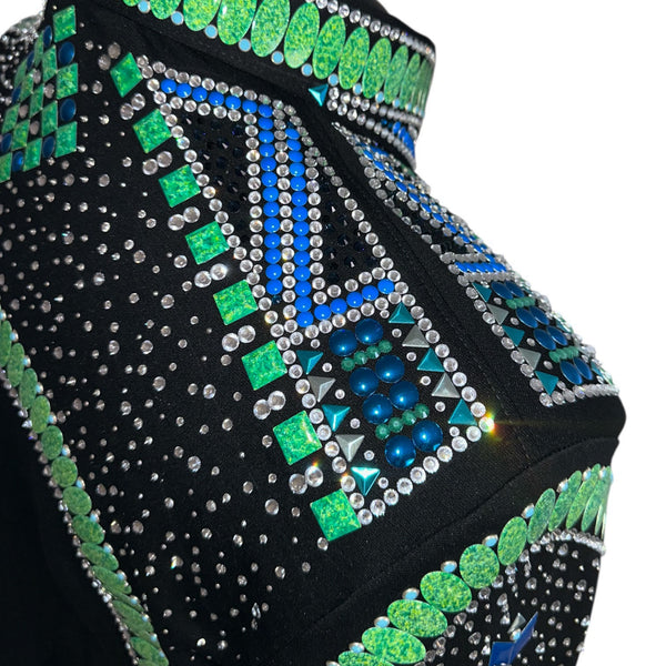 Blue and Green Western All Day Jacket (4X)