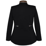 Show Clothes - Brown Geo Showmanship Jacket (2X/3X) - Lisa Nelle