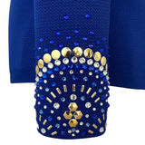 Show Clothes - Royal and Gold Show Shirt (1X/2X) - Lisa Nelle