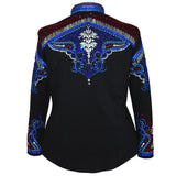 Show Clothes - Sapphire and Red All Day Jacket (5X) - Lisa Nelle