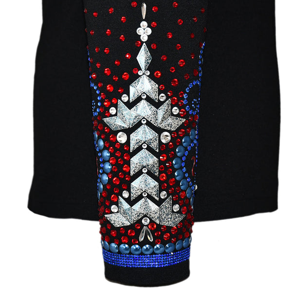 Show Clothes - Sapphire and Red All Day Jacket (5X) - Lisa Nelle