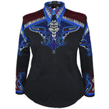 Show Clothes - Sapphire and Red All Day Jacket (5X) - Lisa Nelle