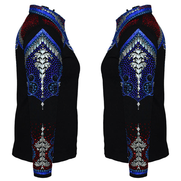 Show Clothes - Sapphire and Red All Day Jacket (5X) - Lisa Nelle