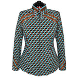 Show Clothes - Copper and Teal Show Shirt (1X) - Lisa Nelle