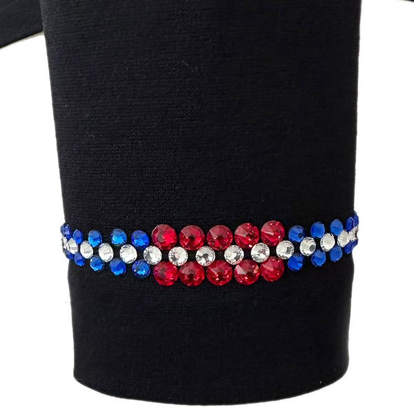 Show Clothes - Red, Crystal and Blue Show Shirt (2X) - Lisa Nelle