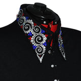 Show Clothes - Red, Crystal and Blue Show Shirt (2X) - Lisa Nelle