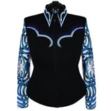 Show Clothes - Western Blues Show Shirt (L) - Lisa Nelle