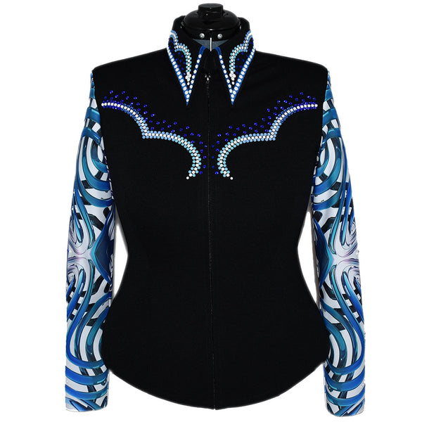 Show Clothes - Western Blues Show Shirt (L) - Lisa Nelle