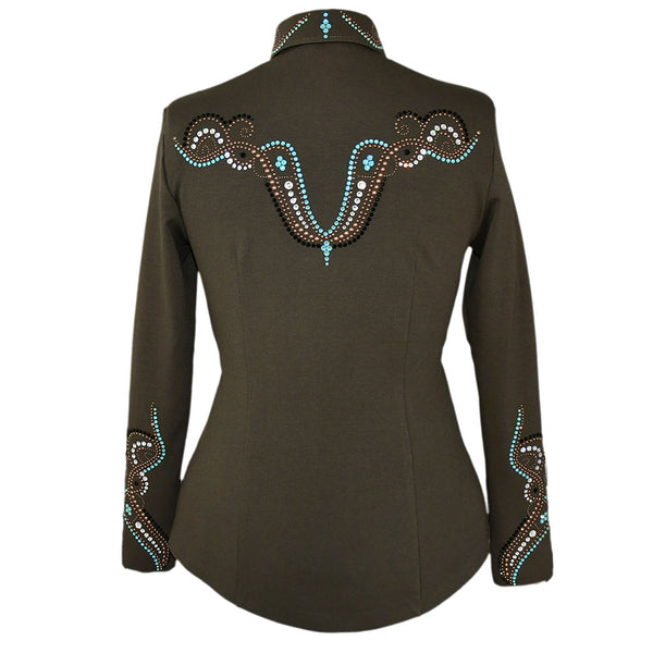 Show Clothes - Deep Gray Green Showmanship Suit (L/XL) - Lisa Nelle