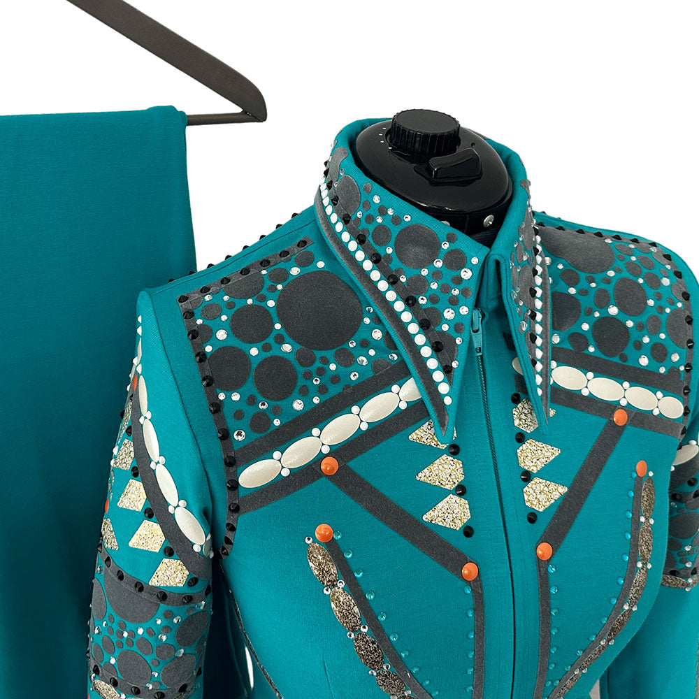 Show Clothes - Turquoise Showmanship Suit (S) - Lisa Nelle