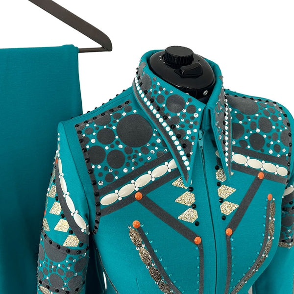 Show Clothes - Turquoise Showmanship Suit (S) - Lisa Nelle