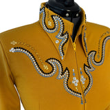 Show Clothes - Golden Light Sapphire Show Shirt (L) - Lisa Nelle