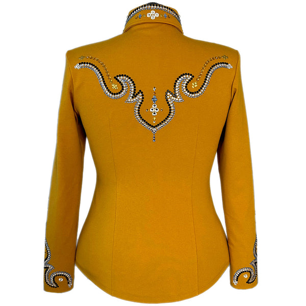 Show Clothes - Golden Light Sapphire Show Shirt (L) - Lisa Nelle