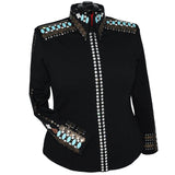 Show Clothes - Brown and Turquoise Show Jacket (2X) - Lisa Nelle