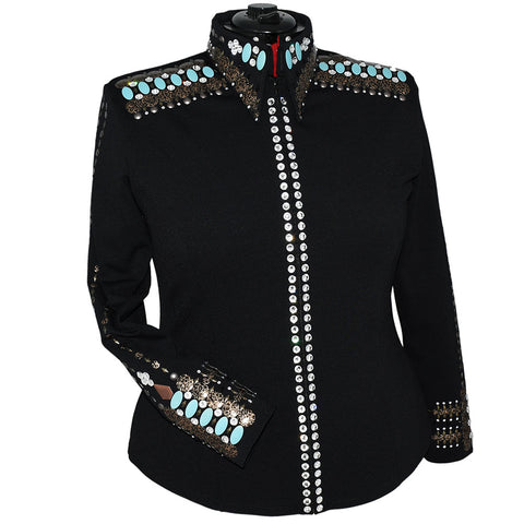 Brown and Turquoise Show Jacket (2X)