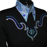 Show Clothes - Western Blues Shirt (L/XL) - Lisa Nelle